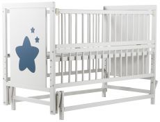 Дитяче ліжко Babyroom Зірочка Z-02 маятник, відкидний бік бук білий